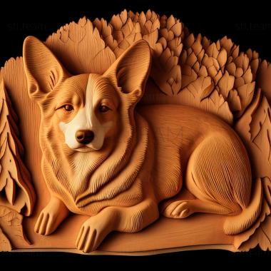 3D модель Вельш корги собака (STL)